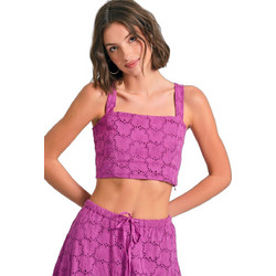Funky Buddha Γυναικείο Καλοκαιρινό Crop Top Βαμβακερό Φούξια FBL011-127-17