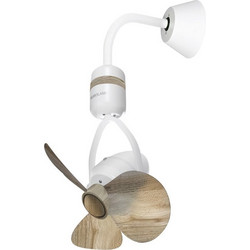 Eurolamp 300-25091 Ανεμιστήρας Οροφής 35cm 20W με Τηλεχειριστήριο Λευκός Καφέ