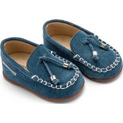 Babywalker Βαπτιστικά Loafers για Αγόρι Δερμάτινα Ανατομικά Royal Blue PRI2121