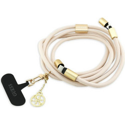 Guess Cbdy 4G Charm Braided Keychain USB-C to USB-C 1.5m Beige GUCCUCNY4GDE