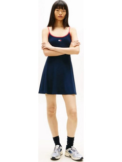 Tommy Jeans Mini Καλοκαιρινό Καθημερινό Φόρεμα Navy Μπλε DW0DW22335-C1G