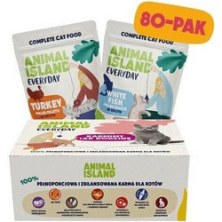 Animal Island Adult with Turkey & White Fish 80x85gr
