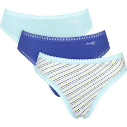 Sloggi Go Crush Βαμβακερά Γυναικεία Slip με Δαντέλα 3Pack 10219663-M007