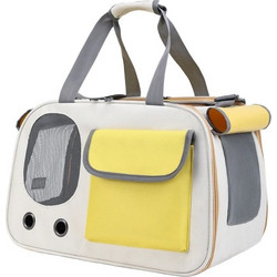 Madpet Urban Τσάντα Μεταφοράς Γάτας Λευκή Κίτρινη 45x26x28cm