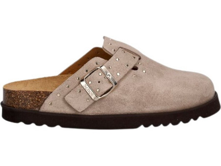 Scholl Beatriz Clog Suede Σαμπό Dark Beige F007152361410