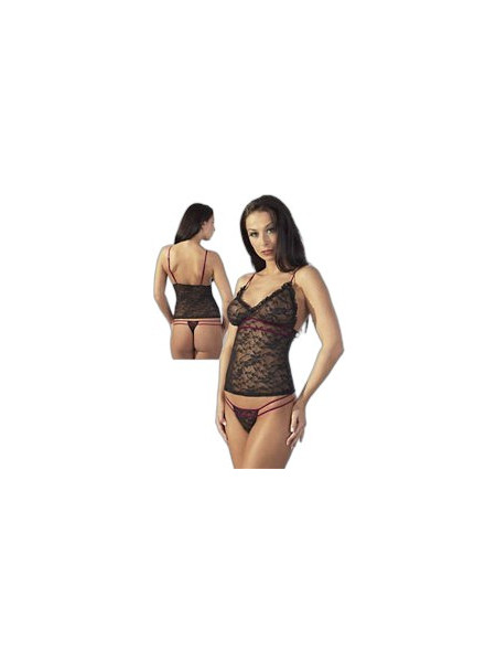 Cottelli Σετ Sexy Εσώρουχα See Through με Δαντέλα Μαύρα 22503301020