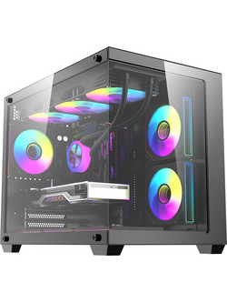 Darkflash B275 Pro Black Micro Tower Κουτί Υπολογιστή με Πλαϊνό Παράθυρο