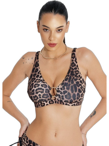 Bluepoint Bikini Top Μπουστάκι Animal Print Καφέ 26066081C-18