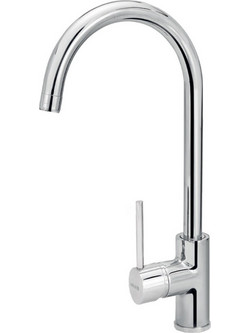 Viospiral Modea Line 00-02090 Μπαταρία Κουζίνας Πάγκου Διπλής Παροχής Ανάμεικτη Inox