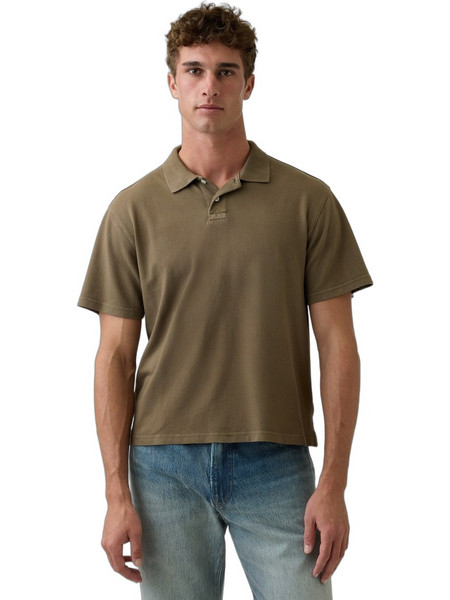 Gap Ανδρική Μπλούζα Polo Κοντομάνικη Πράσινη 888869004