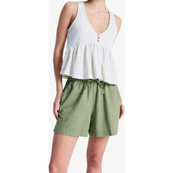 Roxy Γυναικείο Σορτς Λινό Ψηλόμεσο Πράσινο Mint ERJNS03490-GLD0