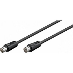 Goobay Καλώδιο Κεραίας Coax Male to Coax Female 1.5m Black 0463
