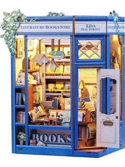 Cutebee Literature Bookstore 3D Book Nook DIY 186 Κομμάτια 17.9cm