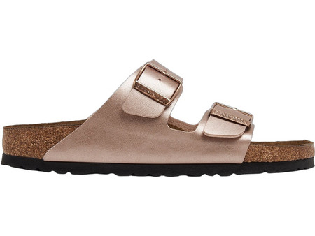 Birkenstock Arizona Δερμάτινα Γυναικεία Σανδάλια Ανατομικά Μπρονζέ 1023960