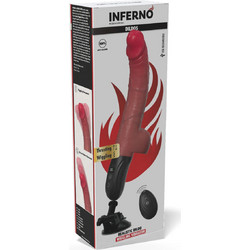 Hidden Desire Inferno Thrusting & Wiggling Vibrator Ρεαλιστικός Δονητής για Ζευγάρια με Τηλεχειριστήριο Flesh