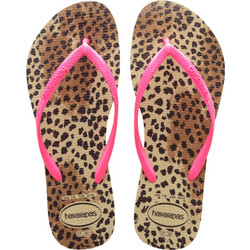Havaianas Γυναικείες Σαγιονάρες Αντιολισθητικές Φούξια Καφέ 4103352-9924