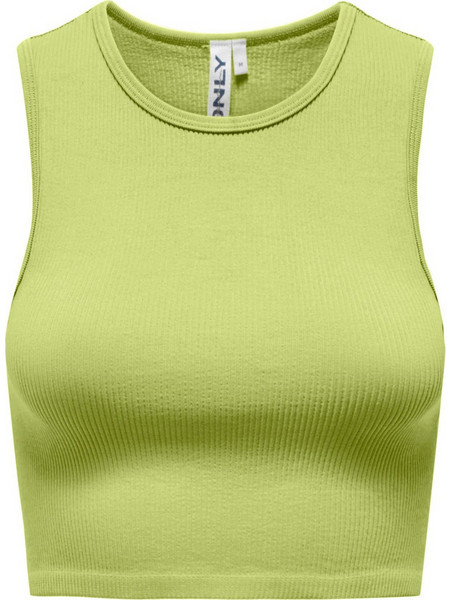 Only Γυναικείο Καλοκαιρινό Crop Top Ριπ Πράσινο 15249487