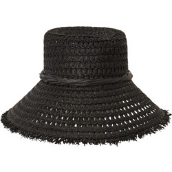 Funky Buddha Γυναικείο Καπέλο Fedora Ψάθινο Μαύρο FBL01315510