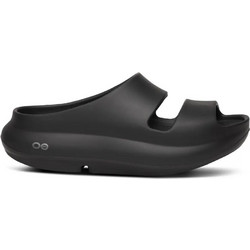 Oofos Ooyea Γυναικείες Παντόφλες Καλοκαιρινές Flatforms Ανατομικές Μαύρες 1700