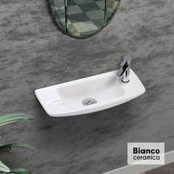 Bianco Κρεμαστός Νιπτήρας Μπάνιου Πορσελάνης 44x20cm Λευκός BAK-514-39245-300