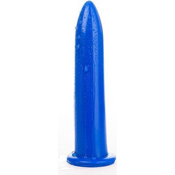 All Blue Glossy Classic Dildo με Βεντούζα 19cm Μπλε