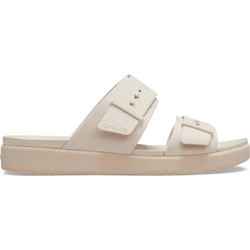 Crocs Brooklyn Buckle Γυναικείες Παντόφλες Καλοκαιρινές Ανατομικές Αντιολισθητικές Εκρού 211215-0LH