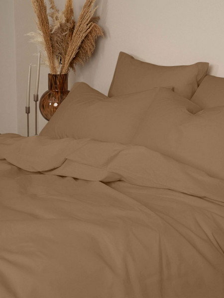 Sunshine Home Σετ Σεντόνια Διπλά Βαμβακερά 200x270 Feelings 118 Brown