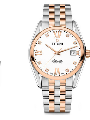 Titoni Airmaster Ανδρικό Ρολόι Αυτόματο με Ασημί Μεταλλικό Μπρασελέ 83909SRG-063