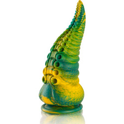 Epic Cetus Tentacle Green Dildo με Βεντούζα 20.5cm Καφέ Κίτρινο Πράσινο