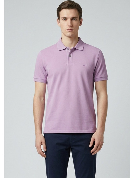Trussardi Ανδρική Μπλούζα Polo Κοντομάνικη Λιλά 623512-126
