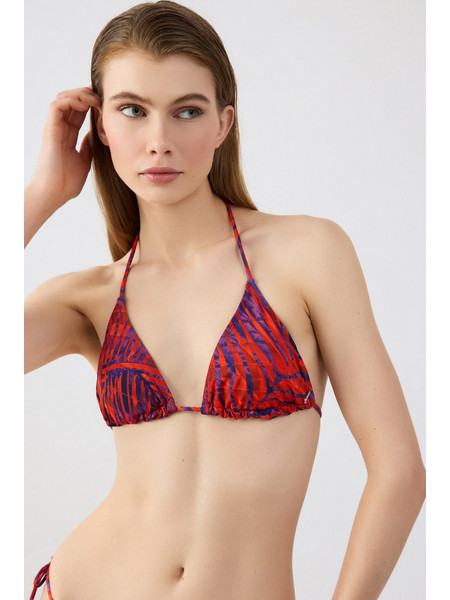 Minerva Amira Bikini Top Τριγωνάκι Animal Print Φούξια Μωβ 90-9169B-008