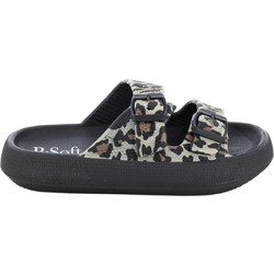 B-Soft Γυναικείες Παντόφλες Καλοκαιρινές Flatforms Αντιολισθητικές Μαύρες 24017
