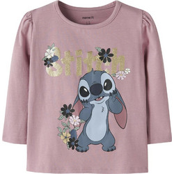 Name It Lilo & Stitch Παιδικό T-Shirt Μακρυμάνικο Ροζ 13257934