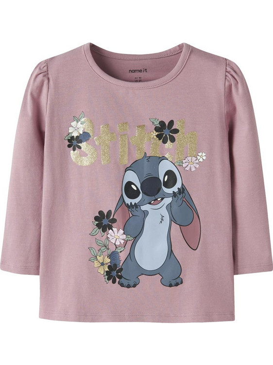 Name It Lilo & Stitch Παιδικό T-Shirt Μακρυμάνικο Ροζ 13257934