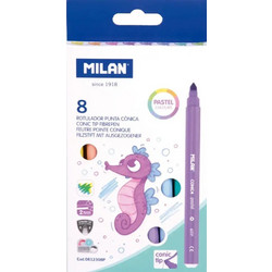 Milan Pastel Μαρκαδόροι Ζωγραφικής Σετ 8 Χρώματα