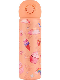 Estia Wonder Bottle Save Τhe Aegean Candy Sky Παιδικό Παγούρι Θερμός Ανοξείδωτο BPA Free με Καλαμάκι Σομόν 500ml