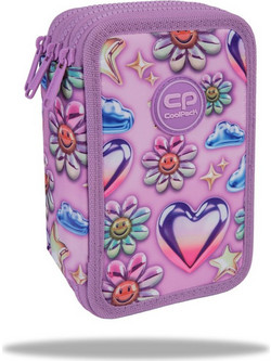 CoolPack Jumper Balloons Κασετίνα Γεμάτη με 3 Θήκες Λιλά F067970