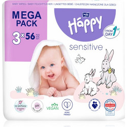 Bella Baby Happy Sensitive Μωρομάντηλα Χωρίς Άρωμα 3x56τμχ