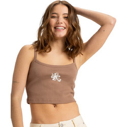 Roxy Γυναικείο Καλοκαιρινό Crop Top Ριπ Καφέ ERJKT04270-CZU0