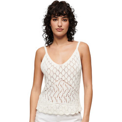 Superdry Γυναικείο Καλοκαιρινό Top Πλεκτό Εκρού W6011893A-8ML