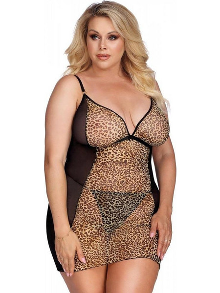 Anais Marciana Sexy Babydoll See Through Μαύρο Καφέ AS10055