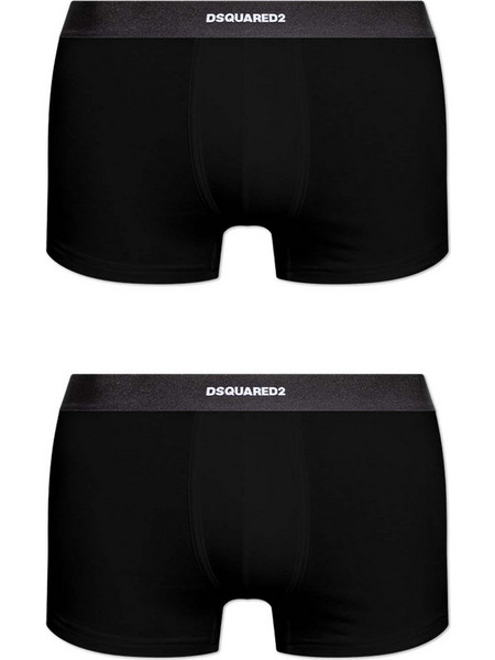Dsquared2 Ανδρικά Σλιπ Βαμβακερά Μαύρα 2Pack DCX210070-001