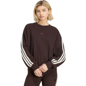Adidas 3-Stripes Γυναικείο Αθλητικό Φούτερ Σοκολατί KW7702 Adidas 3-Stripes Γυναικείο Αθλητικό Φούτερ Σοκολατί KW7702
