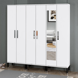 Stewe Home Παπουτσοθήκη Ξύλινη με Καθρέπτη M180xΠ35xΥ188cm STE-023154-V48188-144411