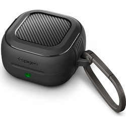 Spigen Rugged Armor Θήκη TPU με Γάντζο για Samsung Galaxy Buds 4 / 4 Pro Ματ Μαύρη