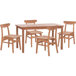 HomeMarkt Robbie Σετ Τραπεζαρία Κήπου Ξύλινο 5τμχ Καφέ 9995729