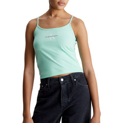 Calvin Klein Γυναικείο Καλοκαιρινό Top Τιρκουάζ J20J223105-CCP