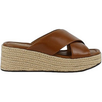 Clarks Καλοκαιρινές Γυναικείες Πλατφόρμες Χαμηλές Δερμάτινες Καφέ 261878801