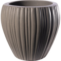 Supergreens Solidflora Γλάστρα Στρογγυλή Τσιμεντένια 42x38cm B-6370-8