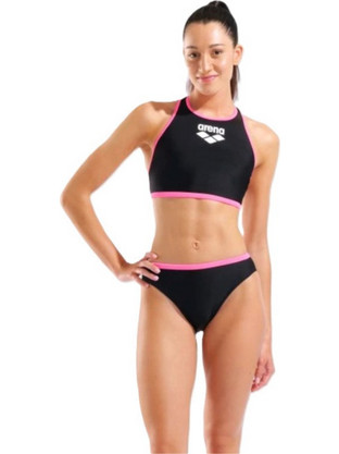 Arena Y-Line Solid Αθλητικό Bikini Set Μπουστάκι Μαύρο 010787590
